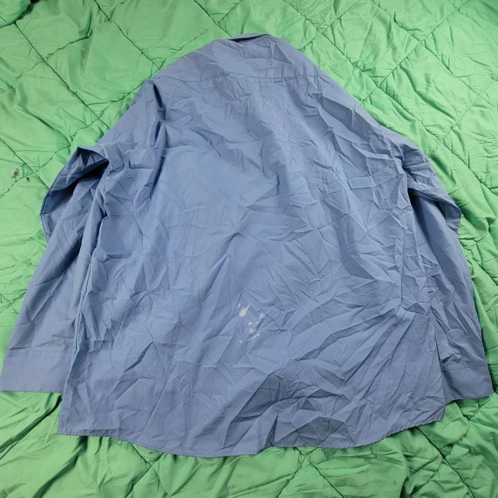 Jordan Craig Mens 2XL XXL Blue Button Down Long Sleeve Collar Shirt Casual